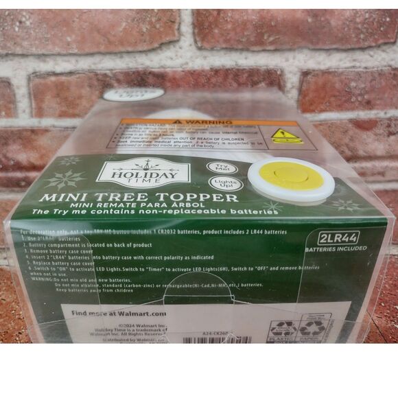 Santa Claus Lights Up Mini Christmas Tree Topper Light LED Glowing Decor Holiday - Picture 16 of 16